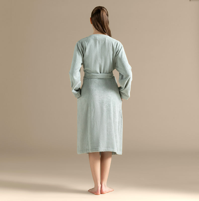 Chakra Floss Unisex Bathrobe  Light Green