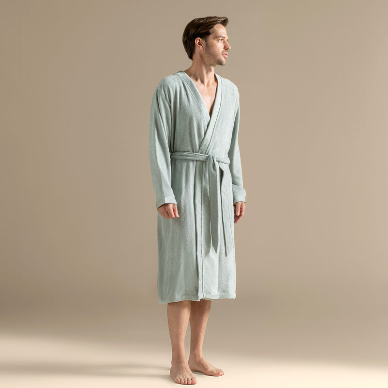 Chakra Floss Unisex Bathrobe  Light Green