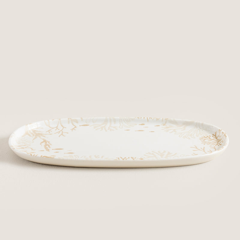 Chakra Mely Oval Serving Plate 30 Cm Transparent