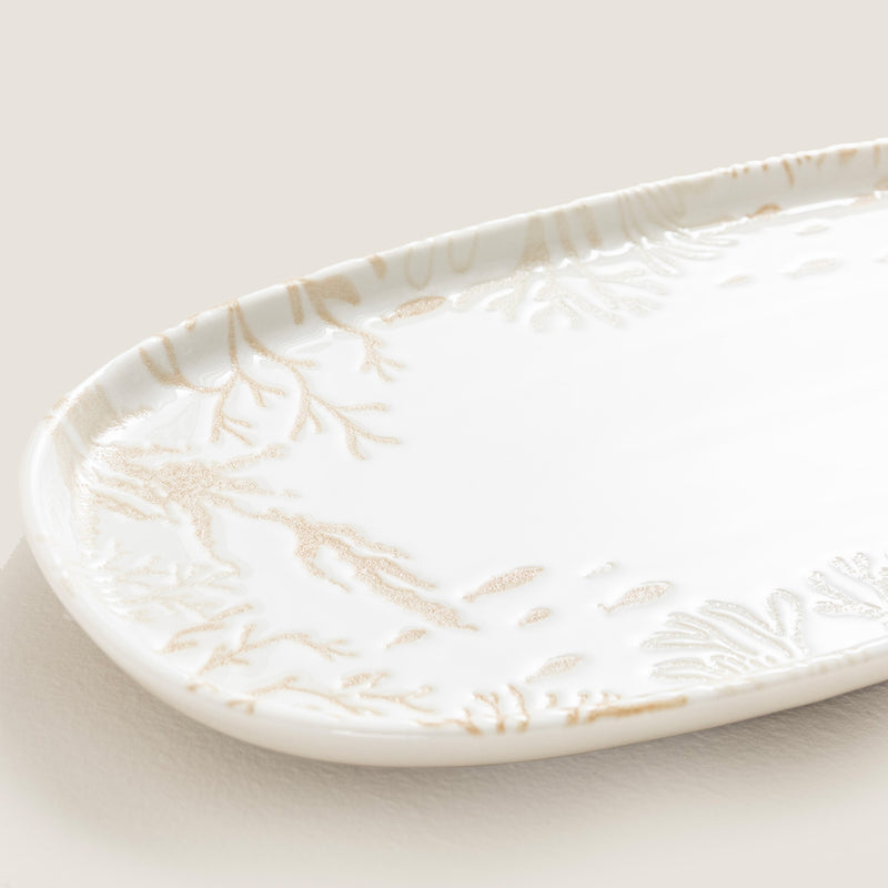 Chakra Mely Oval Serving Plate 30 Cm Transparent