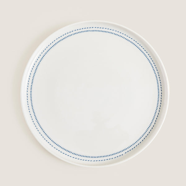 Chakra Pelion Serving Plate 26Cm Blue - White