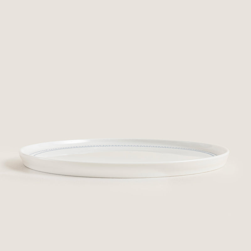 Chakra Pelion Serving Plate 26Cm Blue - White