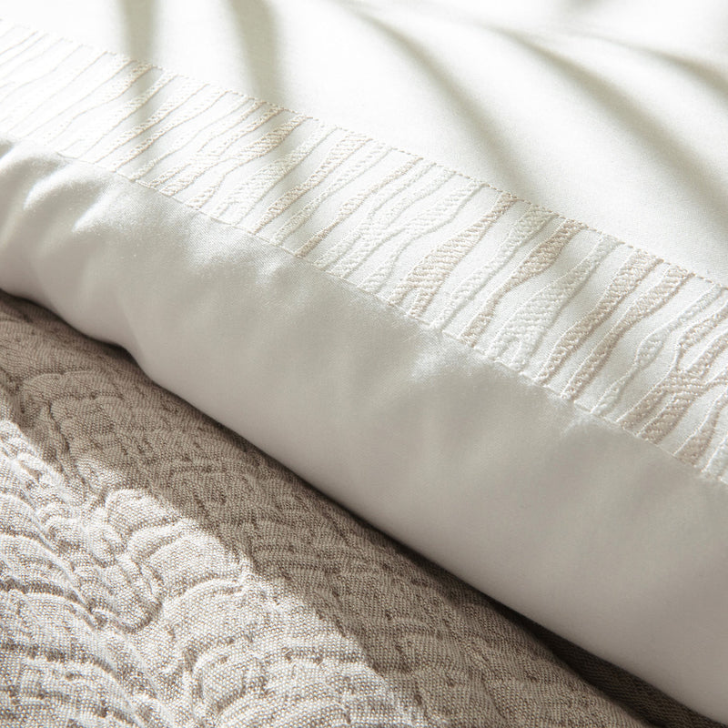 Chakra Perla Duvet Cover Set Kng Ecru