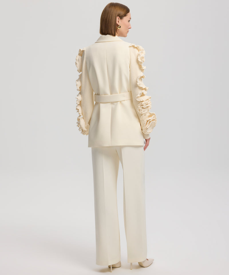 Ipekyol Sleeve Detailed Belted Jacket Off White