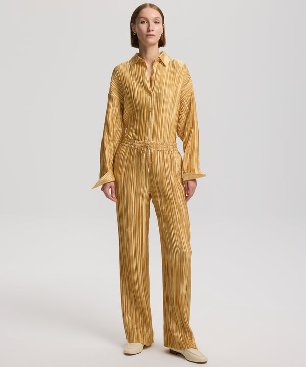 Ipekyol Drawstring Pleated Trousers Gold