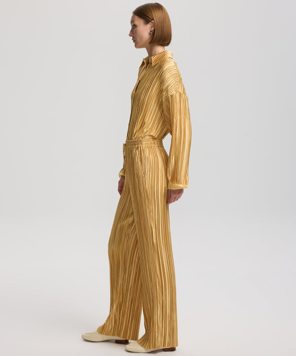 Ipekyol Drawstring Pleated Trousers Gold