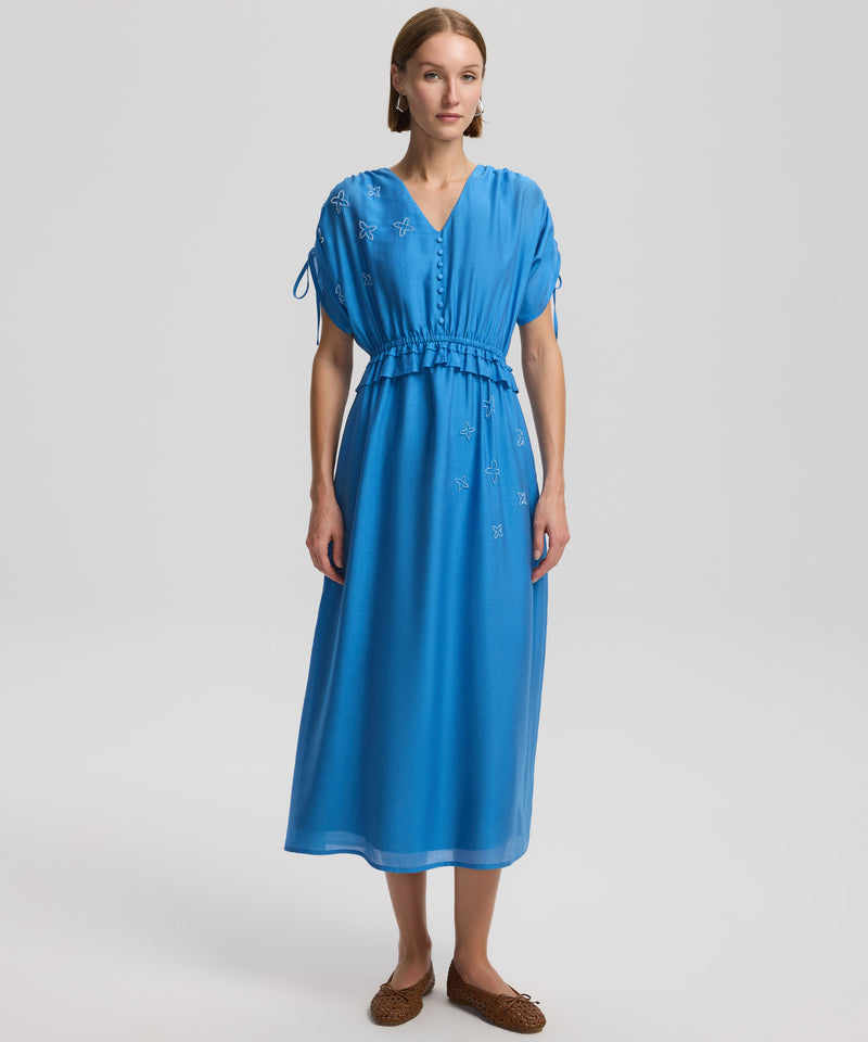 Ipekyol Bead-Embellished Waist Detail Dress Blue