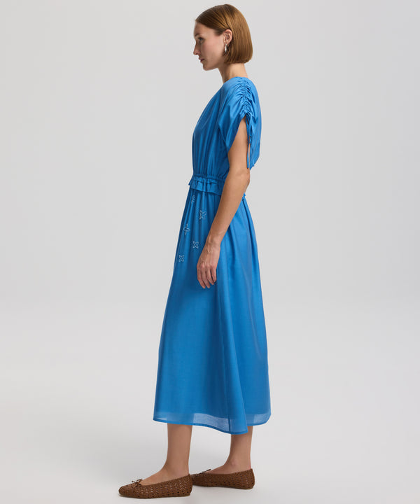 Ipekyol Bead-Embellished Waist Detail Dress Blue