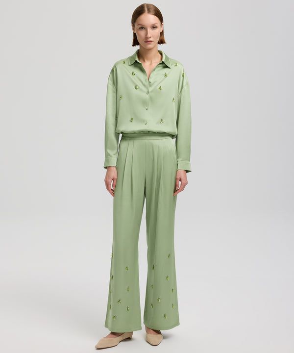 Ipekyol Embellished Detail Trousers Light Green