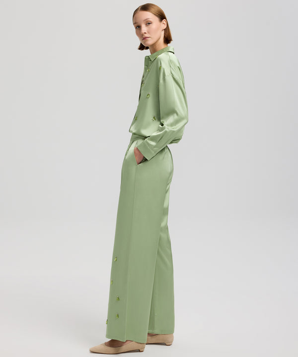 Ipekyol Embellished Detail Trousers Light Green
