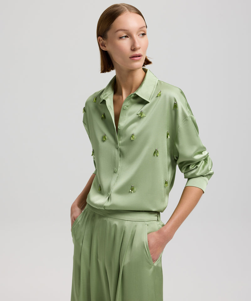 Ipekyol Embellished Detail Shirt Light Green
