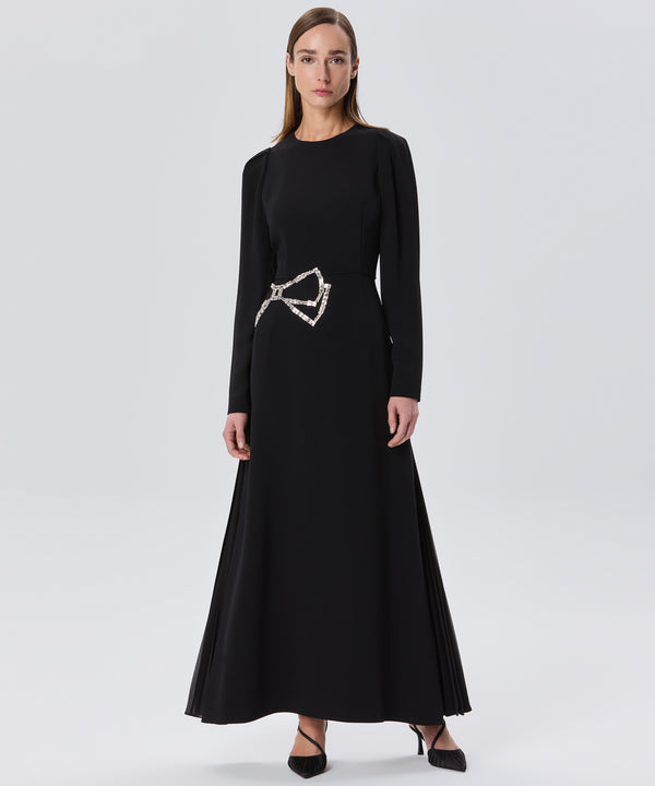 Machka Bow-Embellished Maxi Dress Black