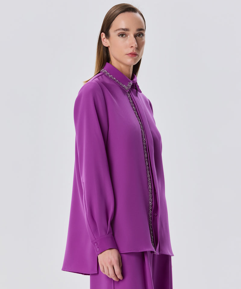 Machka Embroidered Detail Shirt Cyclamen