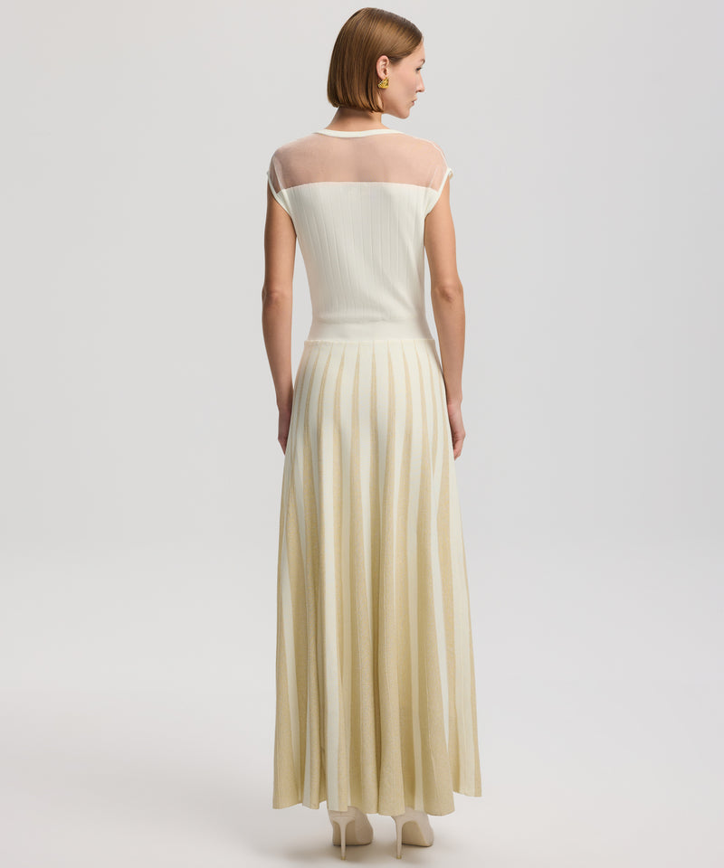 Ipekyol Striped Pattern Sleeveless Dress Ecru