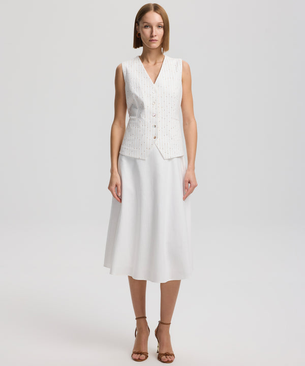 Ipekyol Two-Piece Form Sleeveless Dress Off White