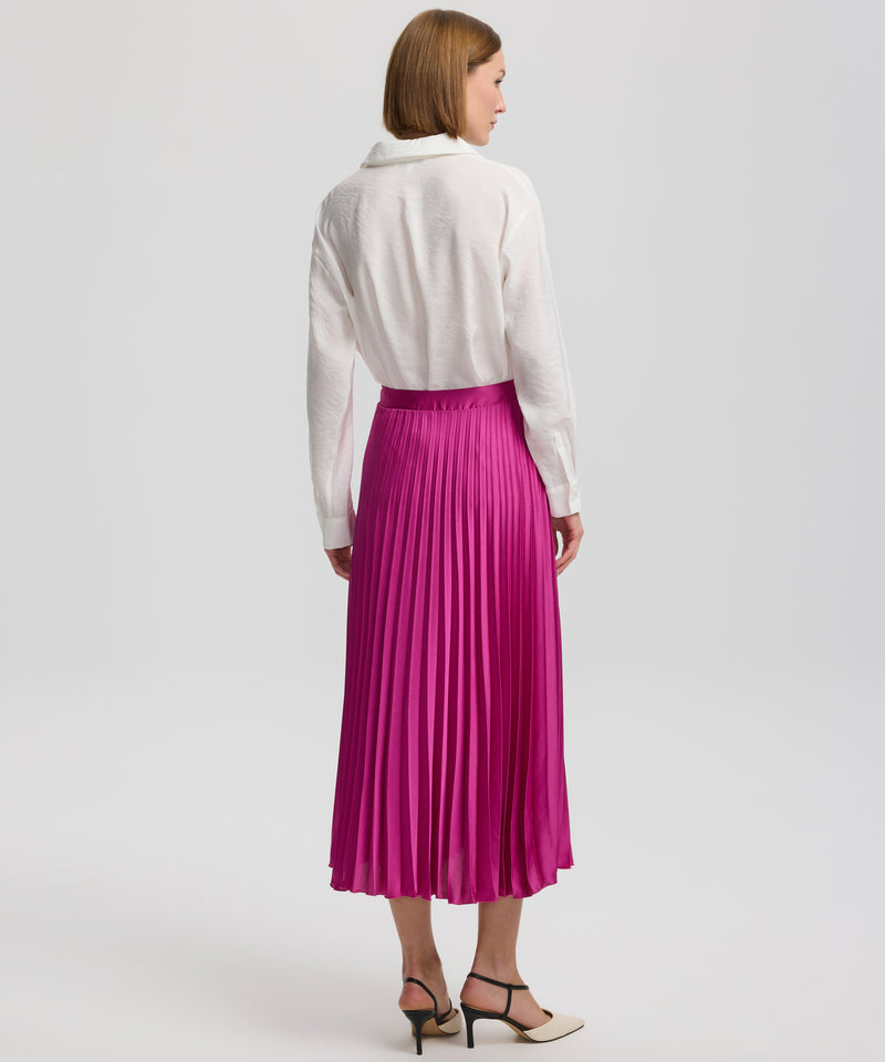 Ipekyol Pleated Solid Skirt Dark Purple