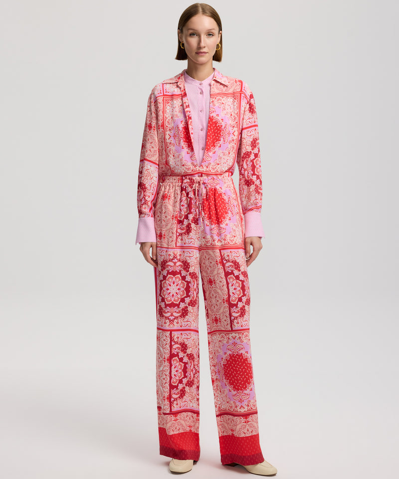 Ipekyol Drawstring Printed Trousers Red