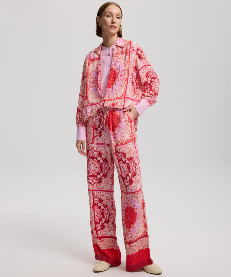 Ipekyol Drawstring Printed Trousers Red