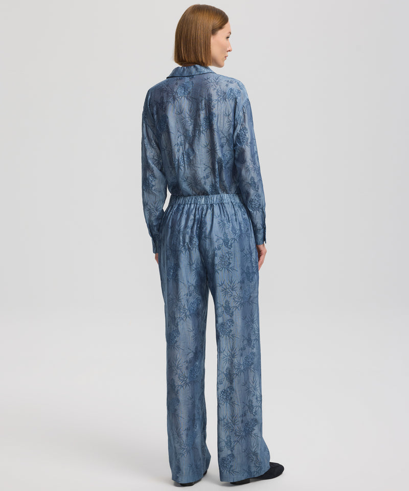 Ipekyol Bead-Embroidered Pattern Trousers Blue