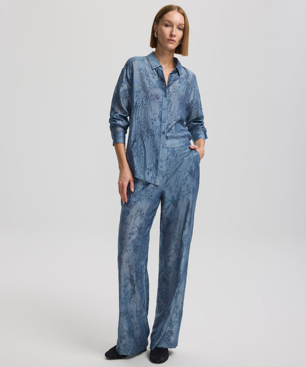 Ipekyol Bead-Embroidered Pattern Shirt Blue