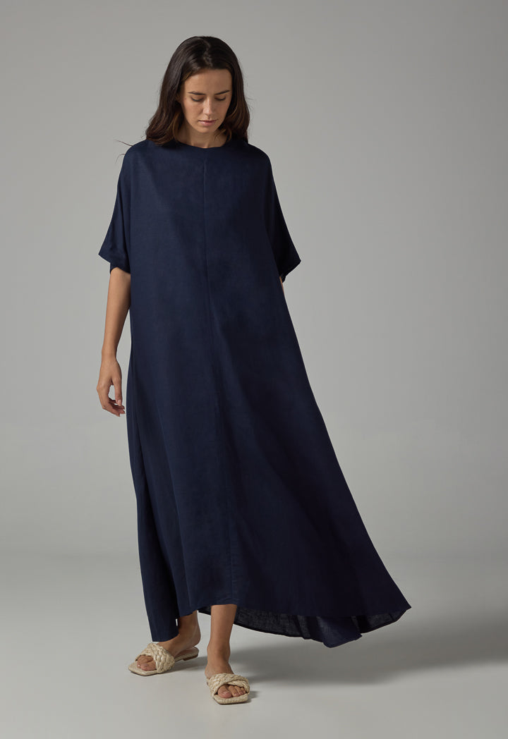 Choice Short Sleeve A-Line Jersey Dress Navy