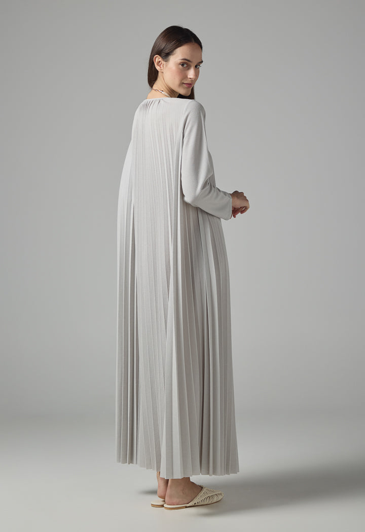 Choice Pleated Maxi Dress Grey