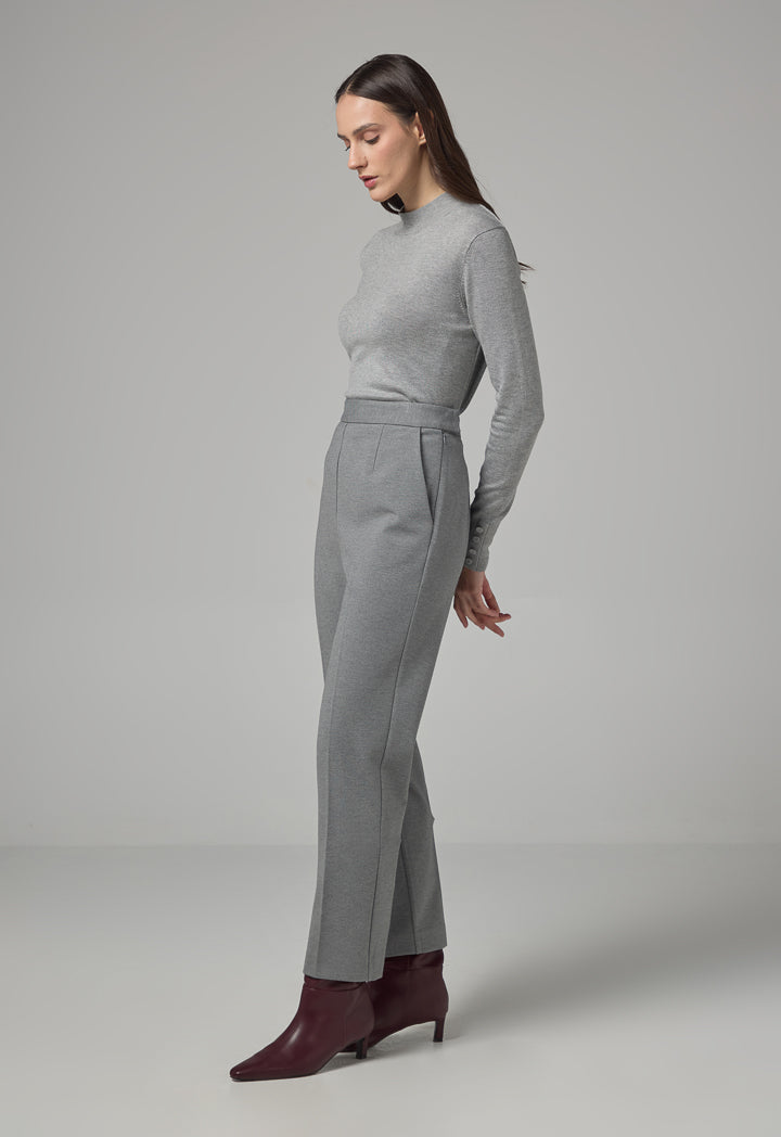 Choice Straight Legs Basic Trousers Grey