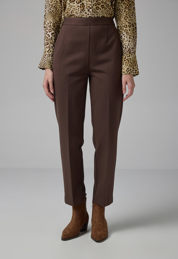 Choice Solid Straight Leg Trouser Brown