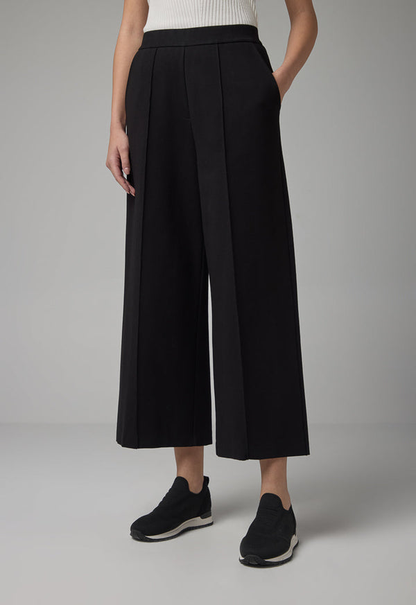 Choice Basic Straight Wide Cut Trousers Black