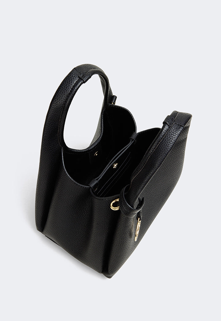 Choice Classic Solid Handbag Black