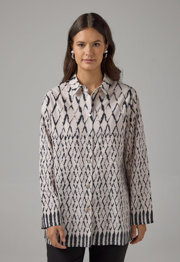 Choice Geometrical Print Relaxed Fit Shirt Multi Color