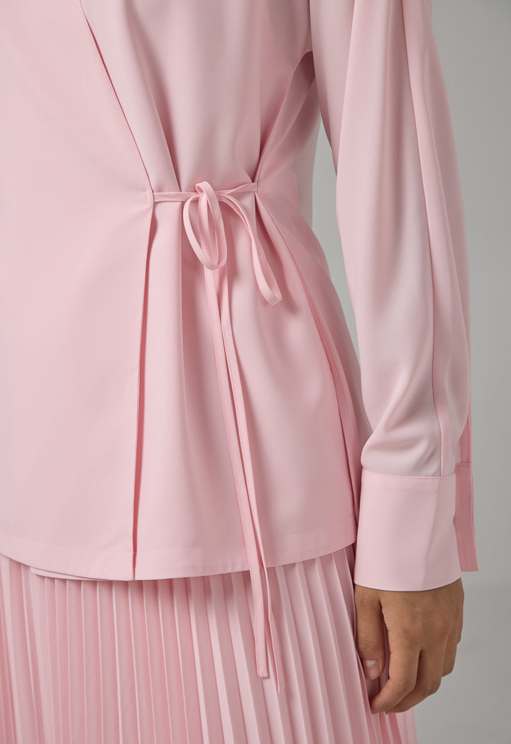 Choice Basic Long Sleeve Kimono Pink