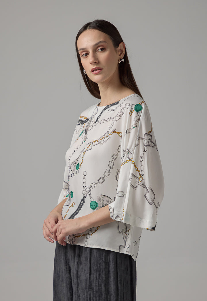 Choice Chain Print Top Multi Color