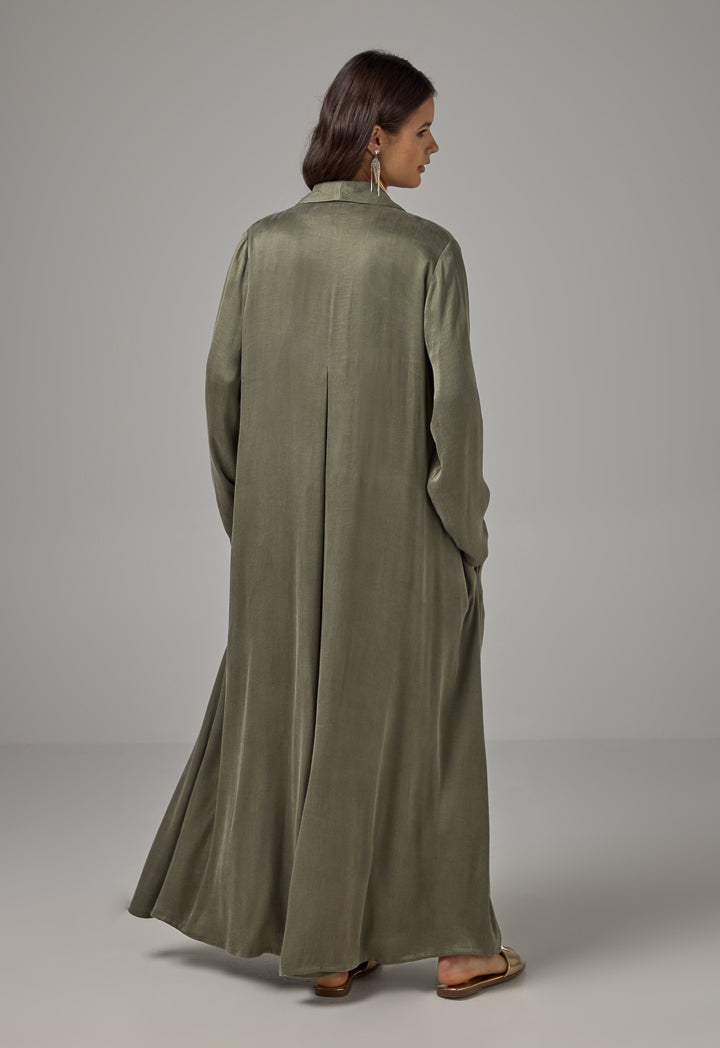 Choice Basic Flared Maxi Abaya Olive