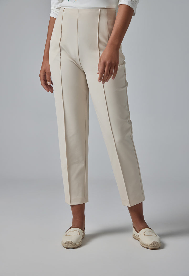 Choice Straight Leg Basic Trousers Cream