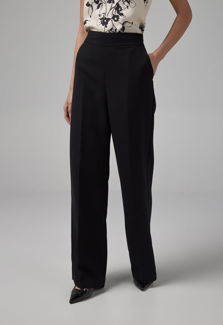 Choice Basic Wide Leg Trousers Black