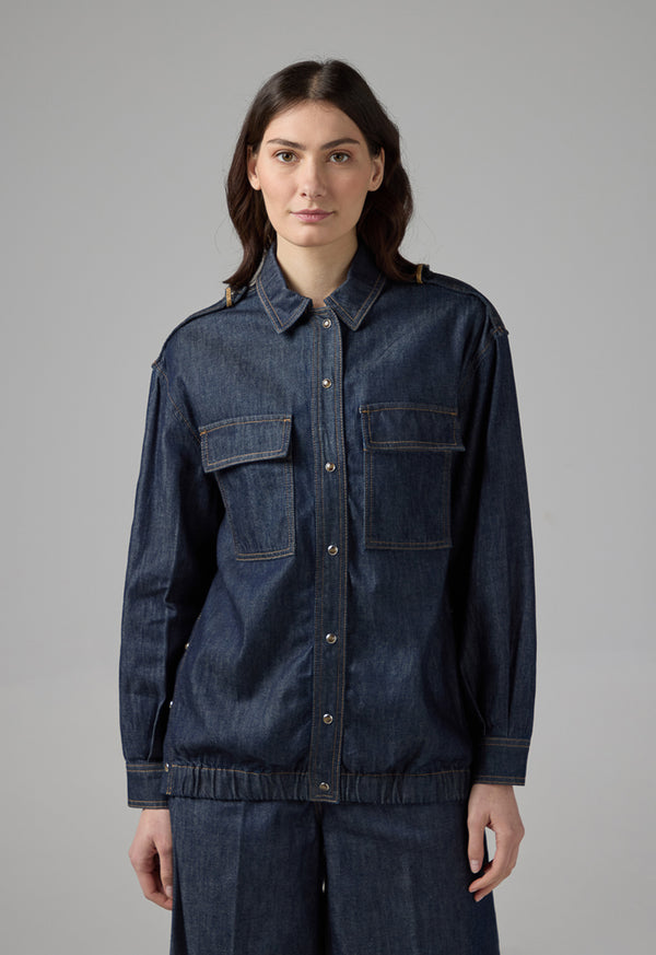 Choice Classic Solid Denim Jacket Denim Blue