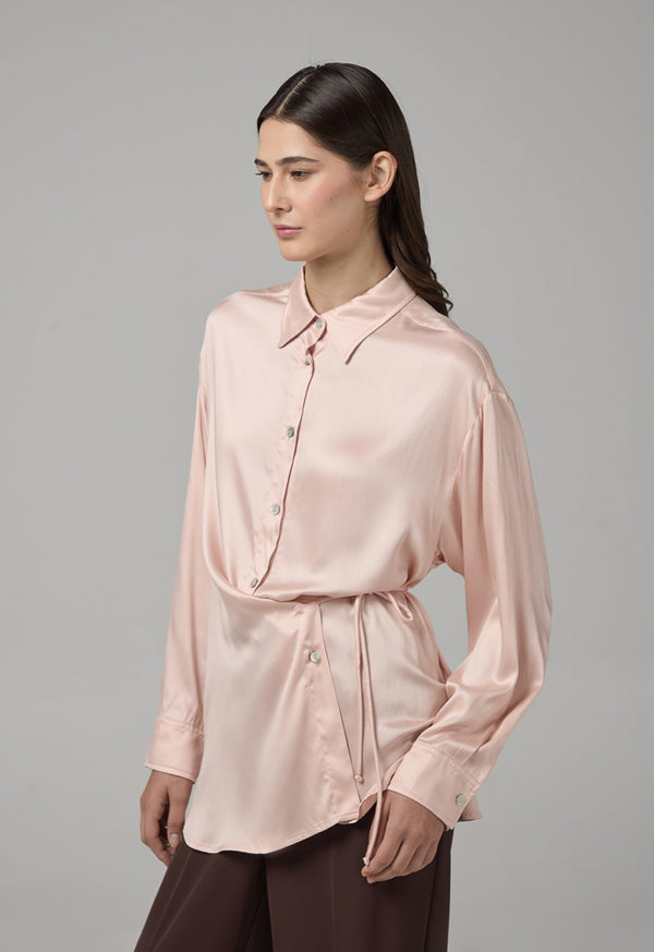 Choice Long Sleeve Basic Shirt Blush