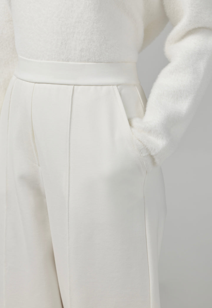 Choice Solid High Waist Trousers Sand