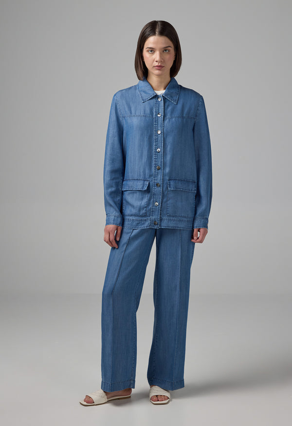 Choice Front Flap Pockets Jacket Navy