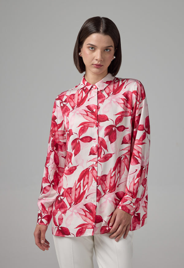 Choice Floral Printed Long Sleeve Shirt  Multi Color