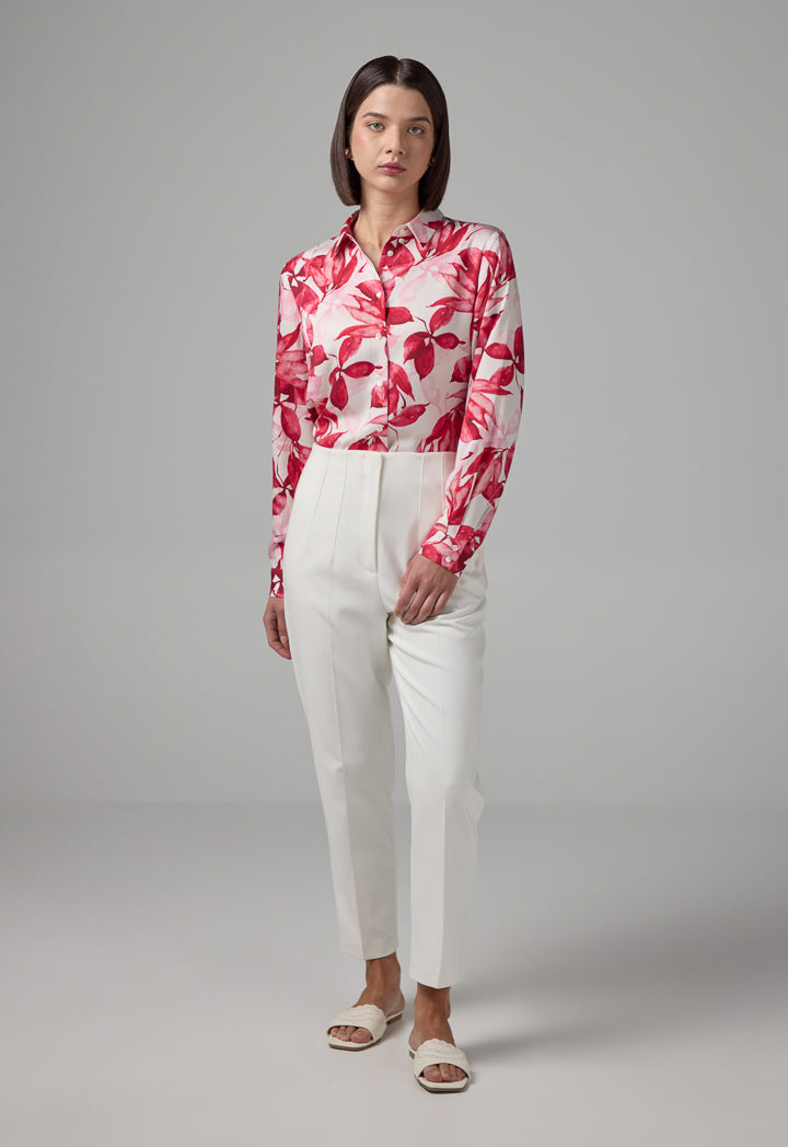 Choice Floral Printed Long Sleeve Shirt  Multi Color