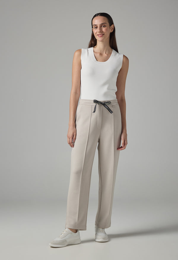 Choice Solid Elasticated Waistband Trousers Light Grey