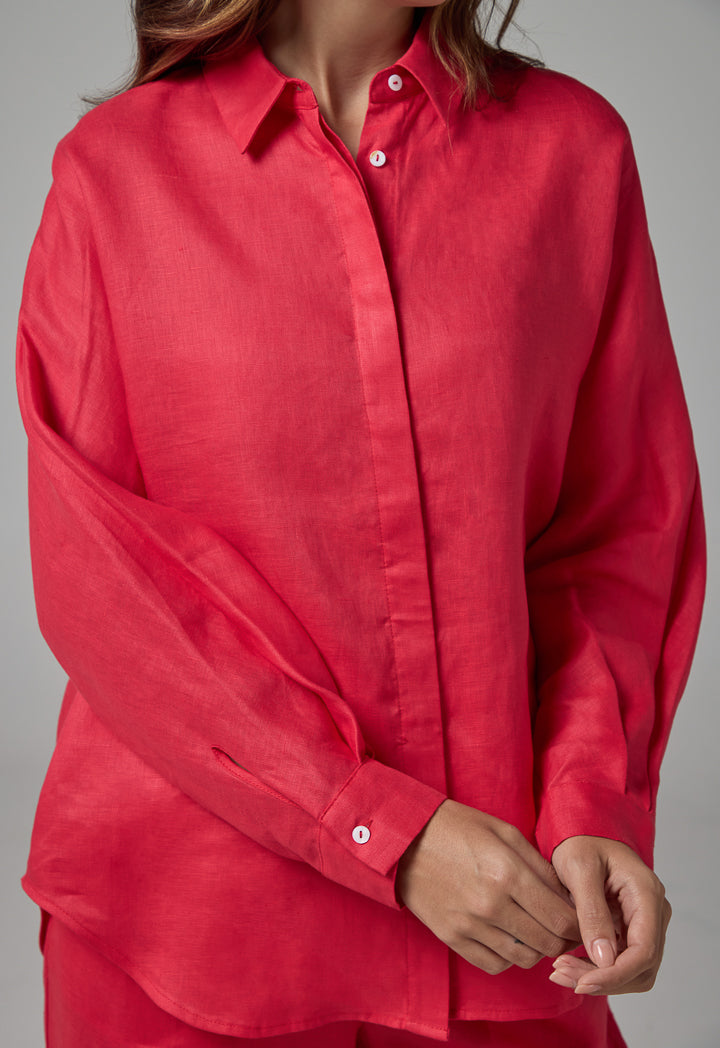 Choice Long Sleeves Basic Shirt Red