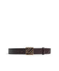 Ipekyol Leather Belt With Monogram Buckle Brown