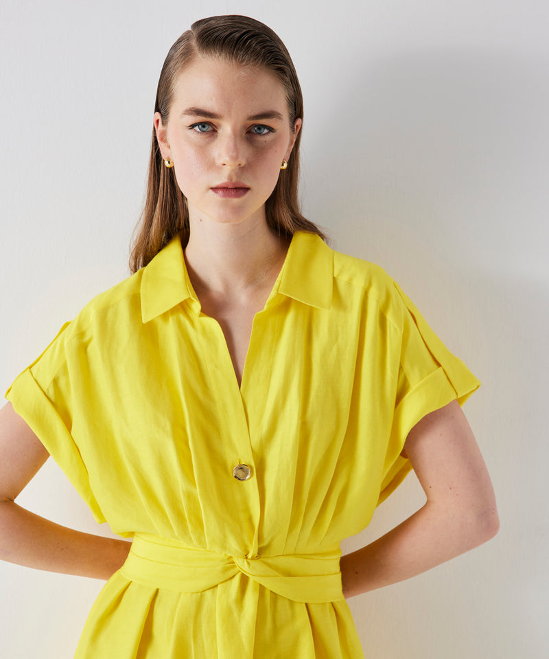 Ipekyol Waist Detail Shirt Dress Yellow