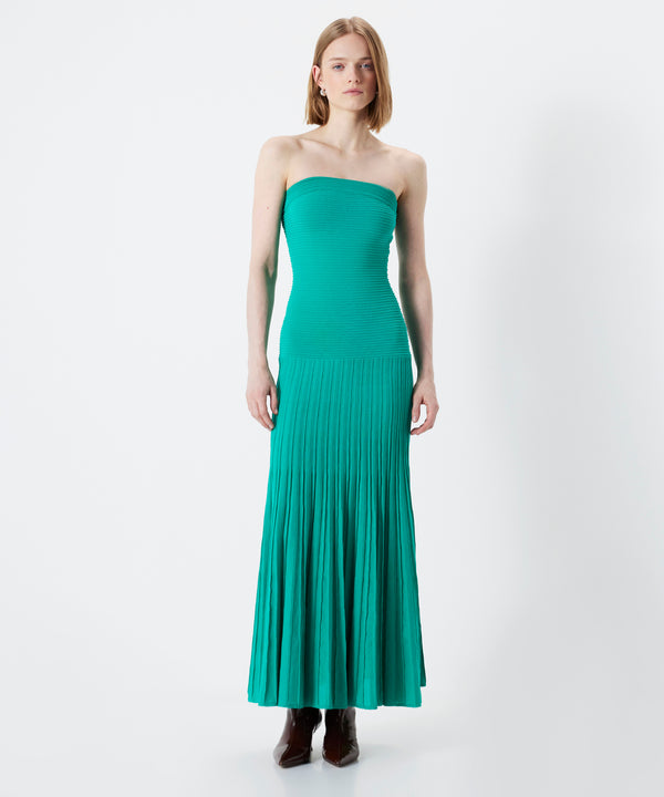Ipekyol Strapless Knit Dress Green