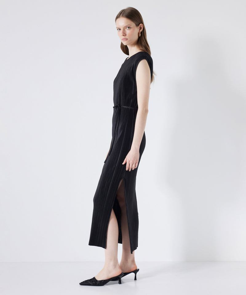 Ipekyol Textured Straight Cut Dress Black