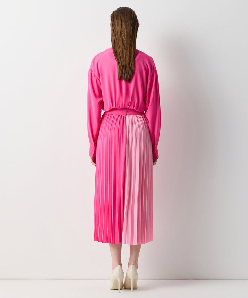 Ipekyol Two-Toned Pleated Skirt Pink