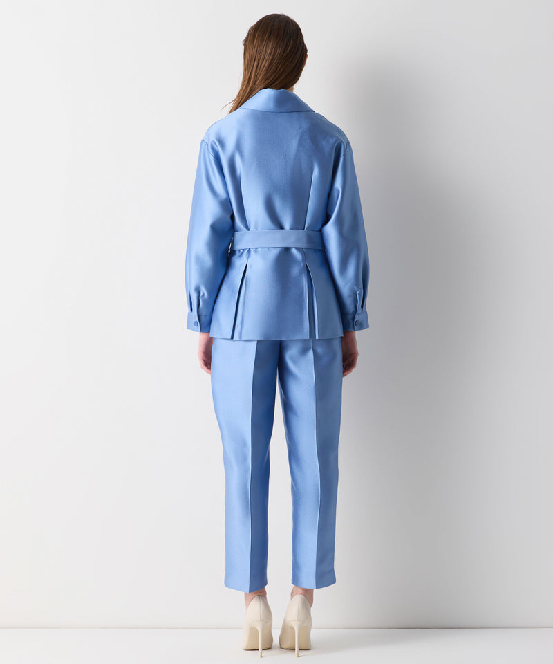 Ipekyol Inverted Pleat Solid Jacket Blue
